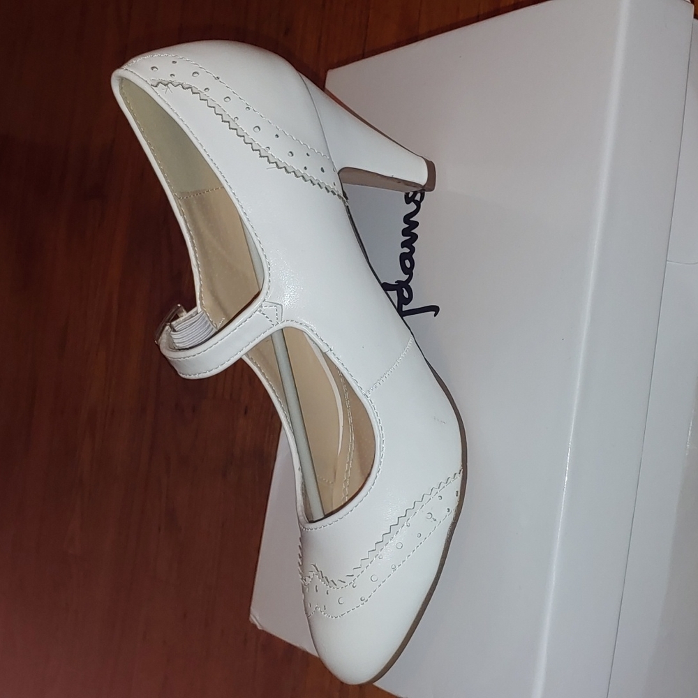 White Mary Jane Pumps